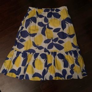 Lemon printed midi skirt